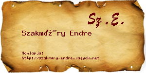 Szakmáry Endre névjegykártya