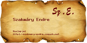 Szakmáry Endre névjegykártya
